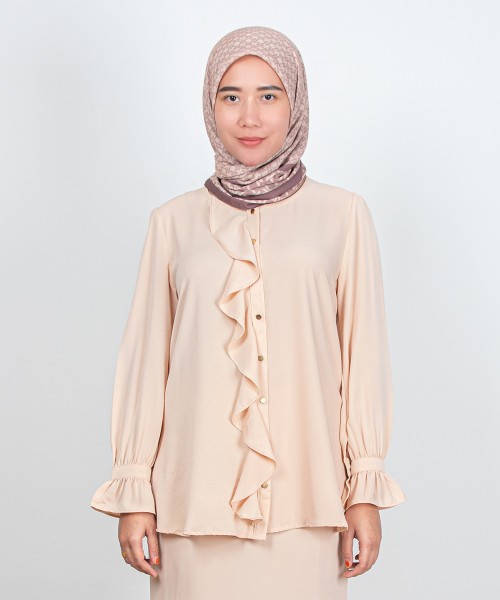 Ayra Ruffle Button Top