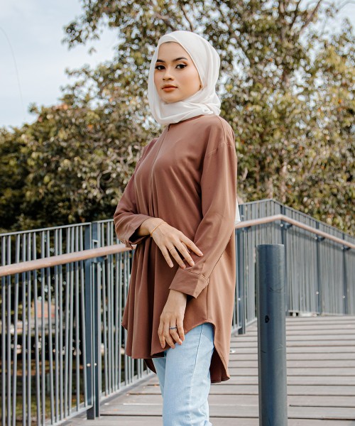 Billy Drop Shoulder Button Top