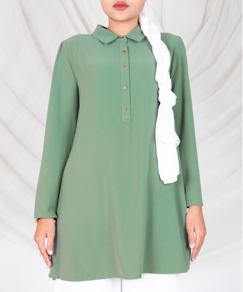 Billy Half-Button Collar Tunic