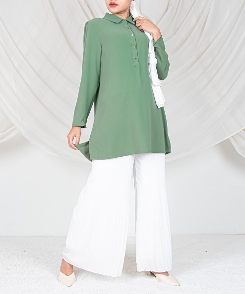 Billy Half-Button Collar Tunic