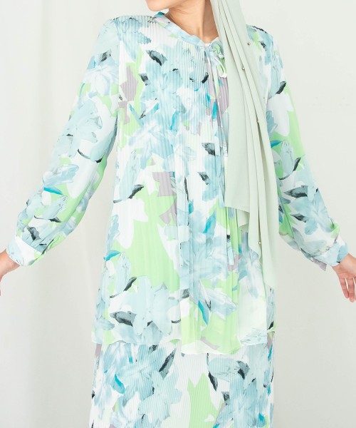 Bloom Lily Pleated-Tied Kurung