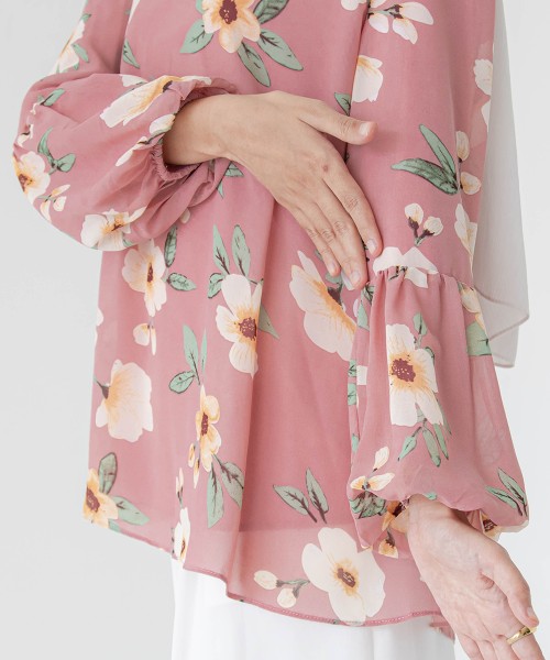 Bloom Floral Puff-Sleeve Top