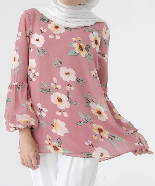 Bloom Floral Puff-Sleeve Top