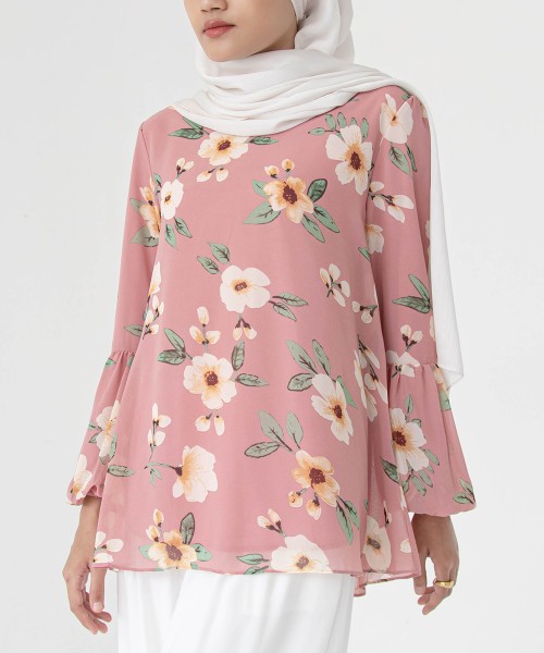 Bloom Floral Puff-Sleeve Top