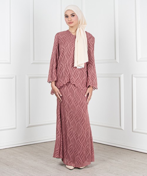 Chloe Front Zip Scallop Kurung