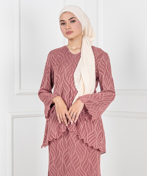 Chloe Front Zip Scallop Kurung