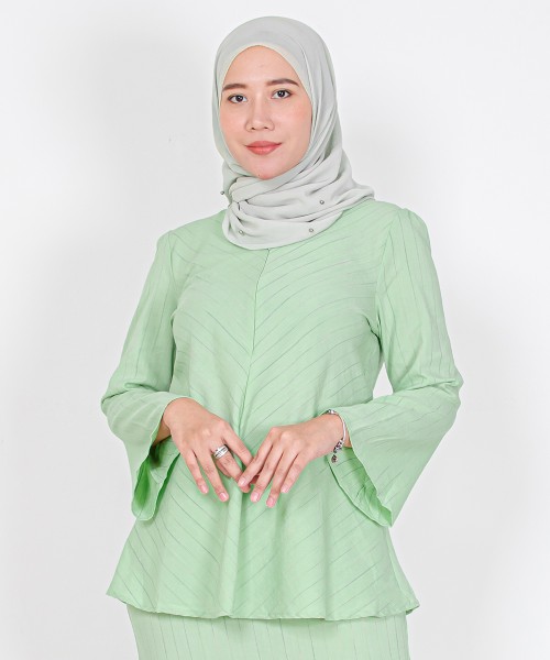 Deera Half  Zip Flare Top