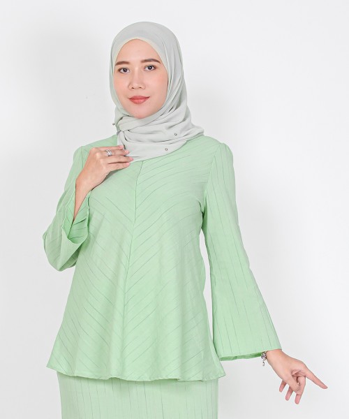 Deera Half  Zip Flare Top