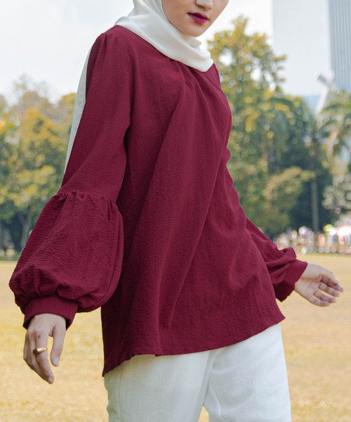 Fuqaa Puff-Sleeve Top