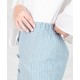 Garis Cotton Button Skirt