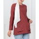 Garis Cotton Front-Pocket Top