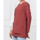 Garis Cotton Front-Pocket Top