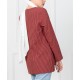 Garis Cotton Front-Pocket Top