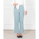 Garis Cotton Straight-Cut Pants