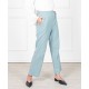 Garis Cotton Straight-Cut Pants