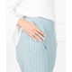 Garis Cotton Straight-Cut Pants