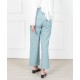 Garis Cotton Straight-Cut Pants