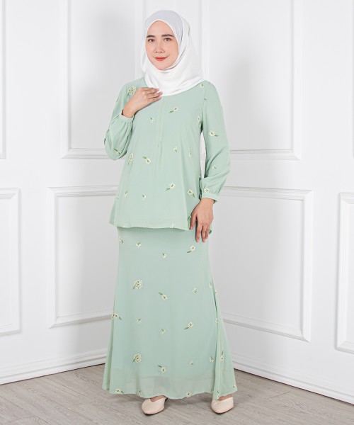 Ivy Cuff Zip Kurung