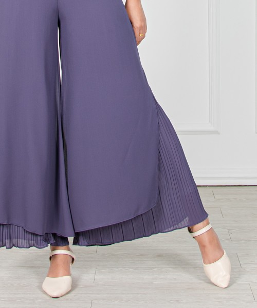 Karina Split-Pleated Palazo