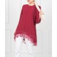 Karina Zip-Up Button Lace Top