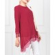 Karina Zip-Up Button Lace Top