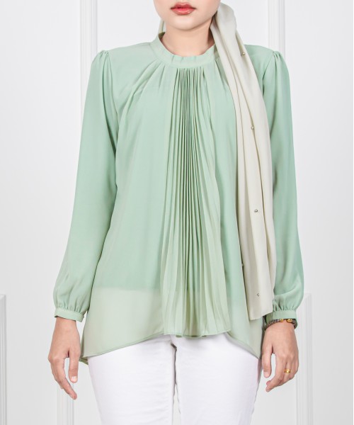 Karina Pleated Fish Tail Top