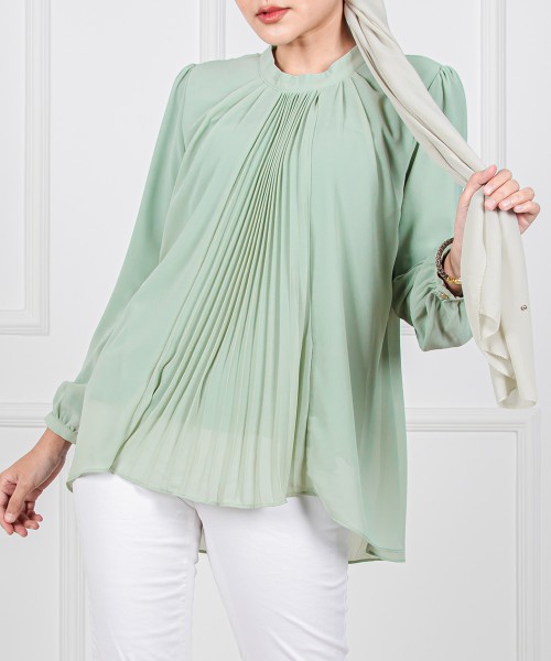 Karina Pleated Fish Tail Top