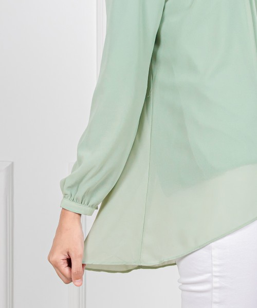 Karina Pleated Fish Tail Top