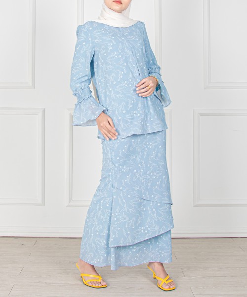 Lana Kasih Smocked Bell-Sleeve Kurung