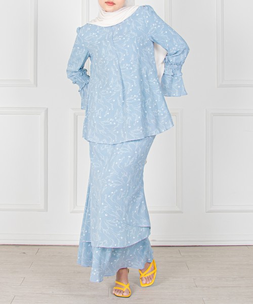 Lana Kasih Smocked Bell-Sleeve Kurung