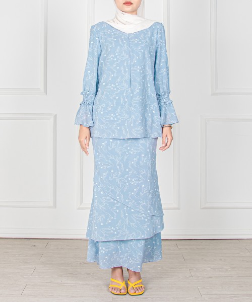 Lana Kasih Smocked Bell-Sleeve Kurung