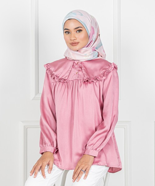 Olivia Puritan-Ruffle Collar Top