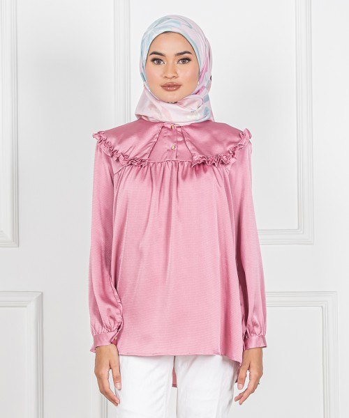 Olivia Puritan-Ruffle Collar Top