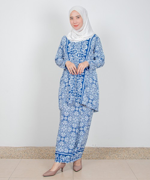 Seroja Drop-Shoulder Kurung (Pattern A)